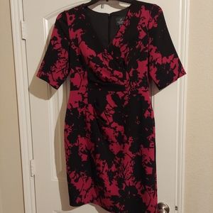 Fuchsia and black floral Adrianna Papell dress Size 12